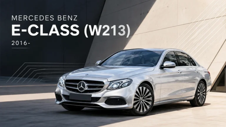Mercedes-Benz E-Class shock absorber application hero banner